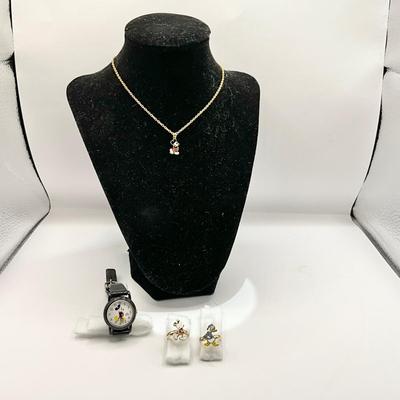 1223 Vintage Mickey Mouse Childrens Jewelry Lot
