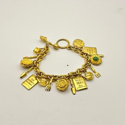 1231 MISH NY Old Westbury Garden 18k plated Pewter w/ Aventurine and Rose Quartz Bracelet
