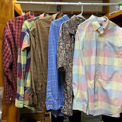 1239 Lot of 6 Mens Button Up ORVIS Shirts Size L