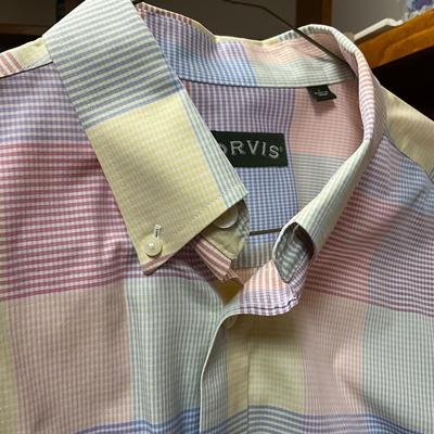 1239 Lot of 6 Mens Button Up ORVIS Shirts Size L