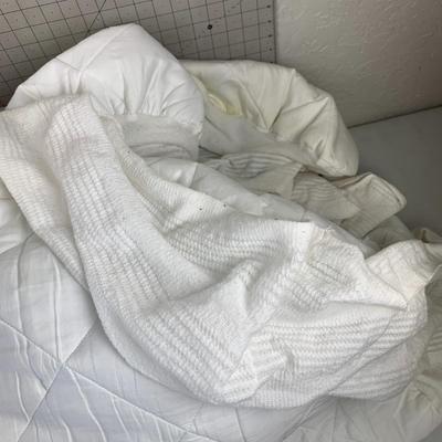 #588 Blue/Brown Sheets and Queen Size Mattress Cover
