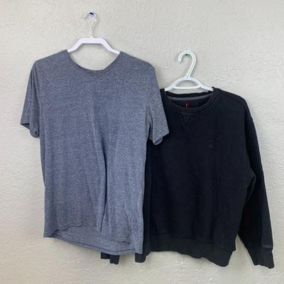 #600 Fission XL Black Sweater and Gray Tee