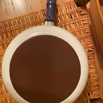 11-piece set of vintage Johann Haviland Blue Garland enamel cookware