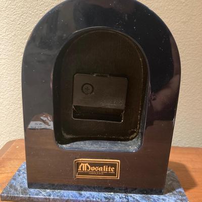 Mosalite dolomite stone clock  (black) Brazil
