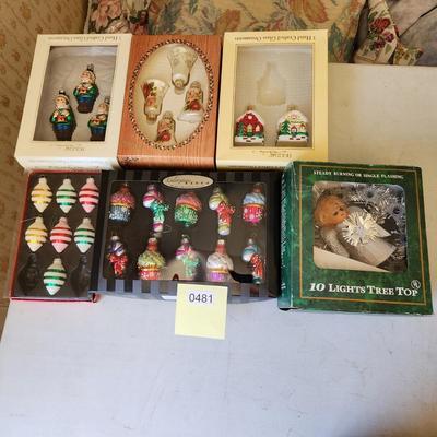 Lot of 6 Boxes Christmas Ornaments Celebrations by Radko