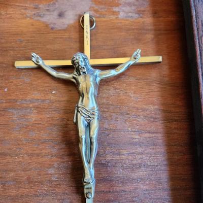 7 items Religious Lot Crucifixes, Last Supper, Mary Joseph Messiah,