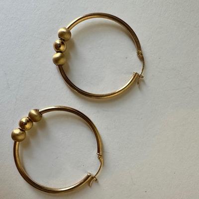 Pair of 14K Gold Hoop Earrings