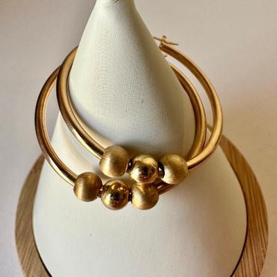 Pair of 14K Gold Hoop Earrings