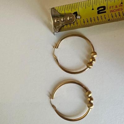 Pair of 14K Gold Hoop Earrings