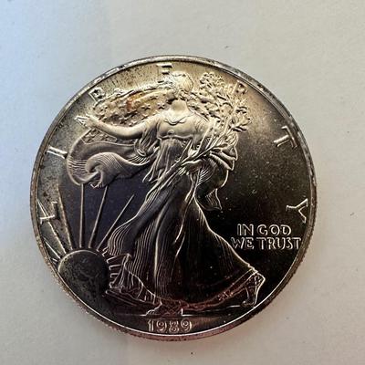 1989 Walking Liberty SILVER Coin Pair