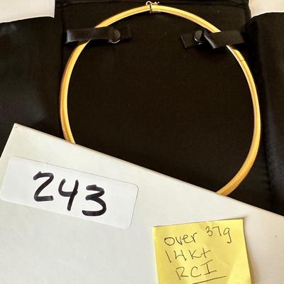 14K Gold Cobra Necklace