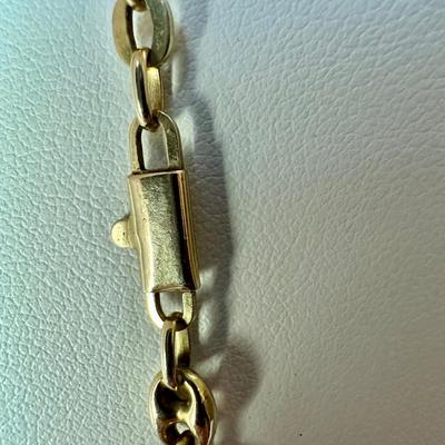 14K Gold Anchor Chain