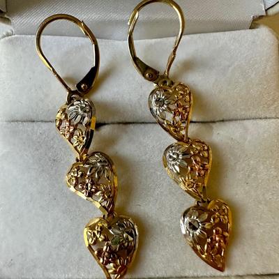 14K Gold Earring Lot