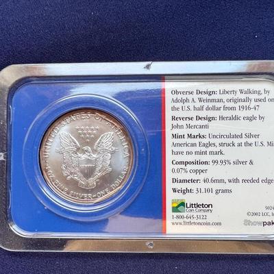 2002 Silver American Eagle Coin