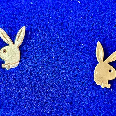 14K Gold Playboy Ear Rings Lot