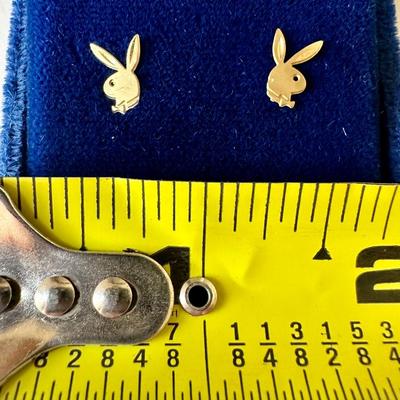 14K Gold Playboy Ear Rings Lot