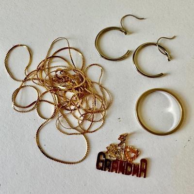 14kt gold jewlery lot