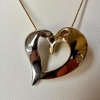 14K Gold Heart Necklace