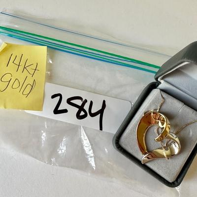 14K Gold Heart Necklace