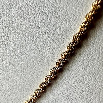 14K Gold Rope Necklace