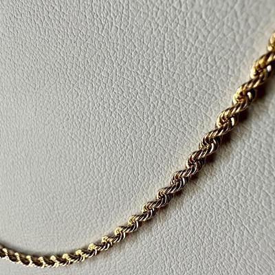 14K Gold Rope Necklace