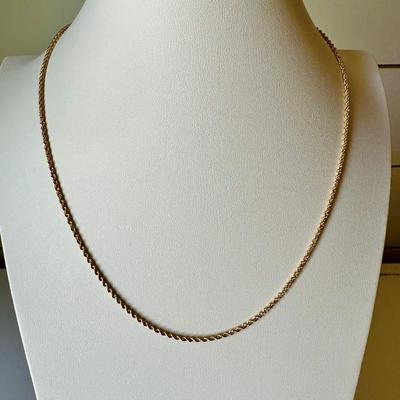 14K Gold Rope Necklace