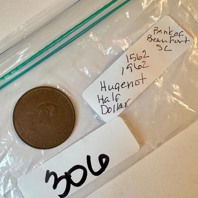 1962 Hugenot Beaufort SC Half Dollar Coin