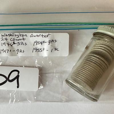 24 Qty. Washington Quarter Coin Lot