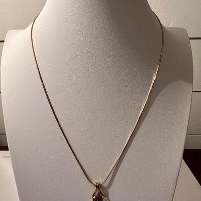10K Gold Sapphire Necklace