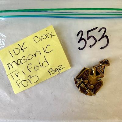 10K Masonic Trifold Fob