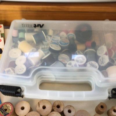 1341 Vintage Shaker Sewing Box Lot