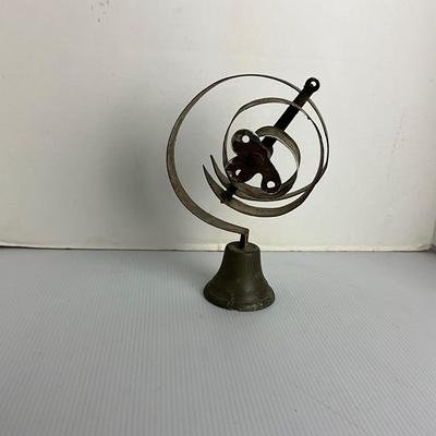 1252 Antique Brass, Metal Victorian Shop Keeper Bell