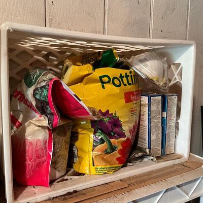 1287 Lot of Garden Fertilizers and Soil