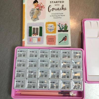 1324 HIMI Gouache Paint Set & Book NEW