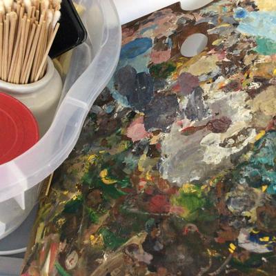 1322 Artist Supply Box Palette Tools