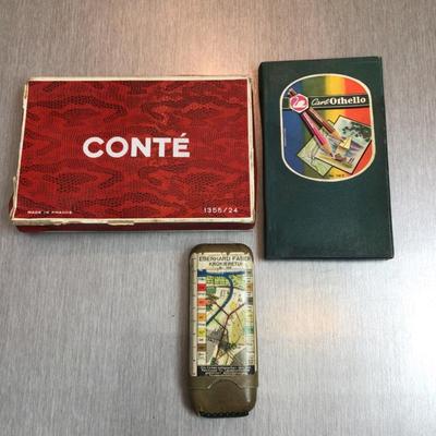 1321 Vintage Colored Pencil Lot Conte Othello Eberhard Faber