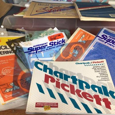 1317 Stencil Lot & Paper