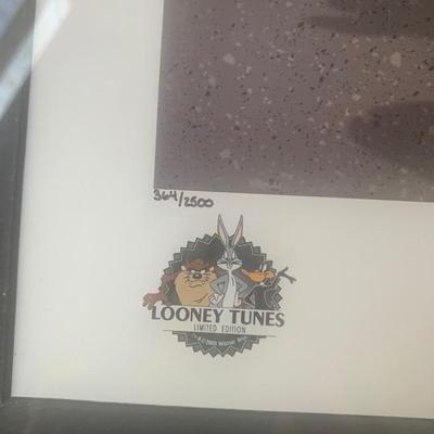 Dale Earnhardt Looney Tunes SIGNED with COA Limited Edition "The Initimdators" -photo of DE signing