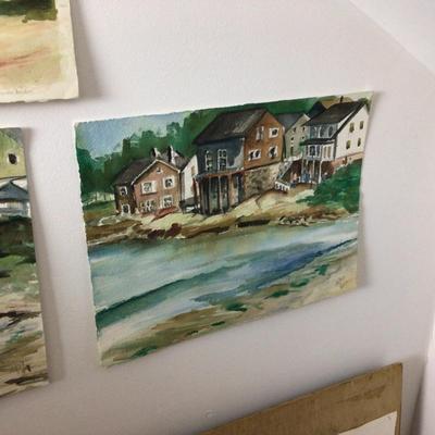 1310 Artist Originals Watercolor Landscape Picture Lot