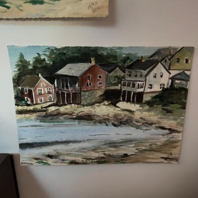 1310 Artist Originals Watercolor Landscape Picture Lot