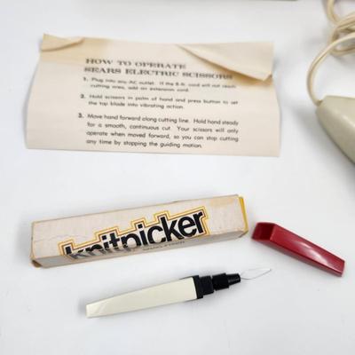 VINTAGE ELECTRIC SCISSORS & KNIT PICKER