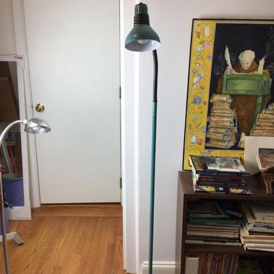 1301 Blue Metal Floor Lamp