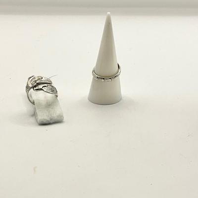 1352 Sterling His and Her Adjustable Eagle Rings by Kabana