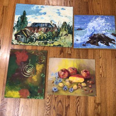 1272 Artist Acrylic Painting Lot Local Artist