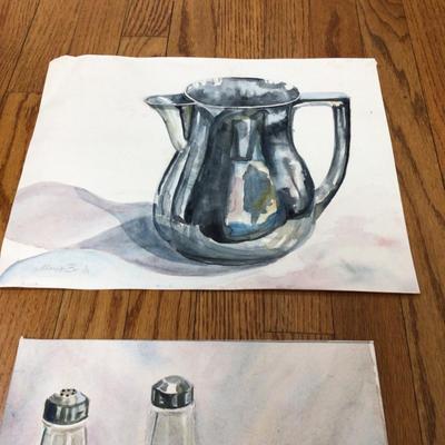 1270 Watercolor Kitchen Painting Lot