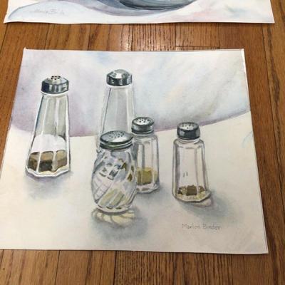 1270 Watercolor Kitchen Painting Lot
