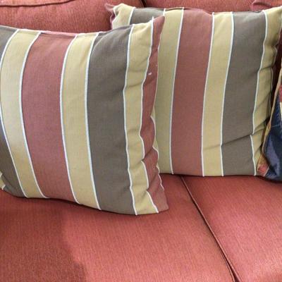 1269 Decorator Pillow Lot Monkey Stripes