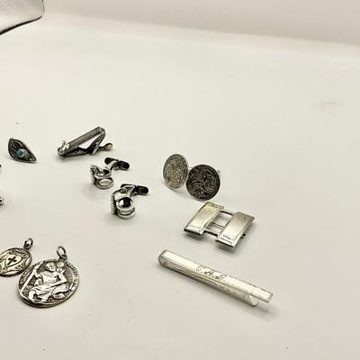 1562 Mens Sterling Silver Jewelry Lot