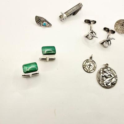 1562 Mens Sterling Silver Jewelry Lot