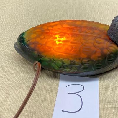 Vintage Amber Stained Glass Duck TV Or Night Light